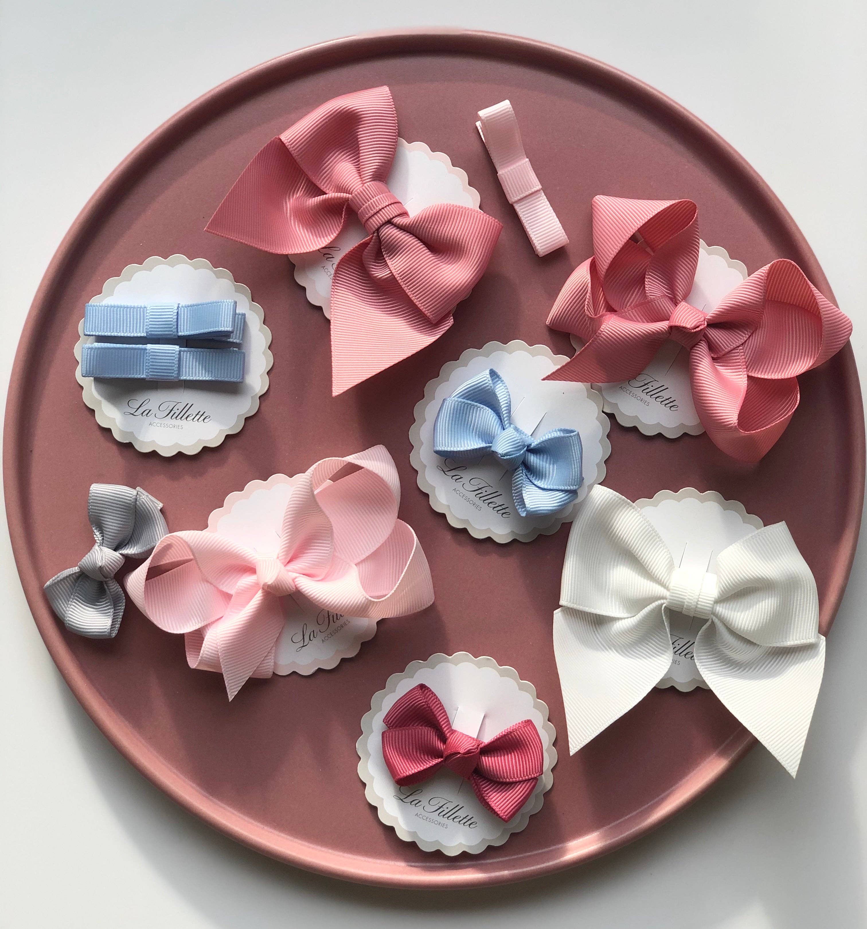 La Fillette Accessories - Wholesale Hair Bow - Kids - Estelle hair bow with clip in white2