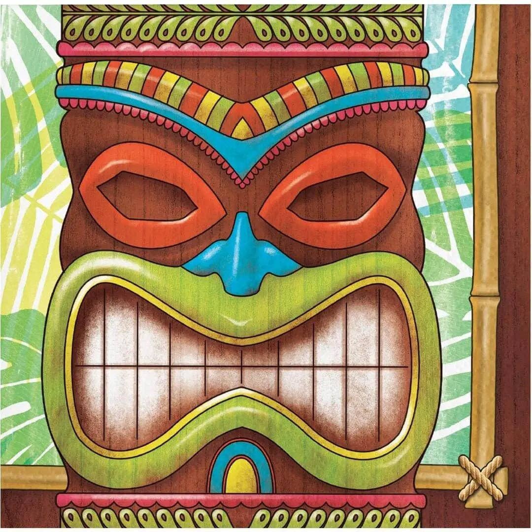 Party Expo, LLC - Wholesale Disposable Napkin - Tiki Time - Bulk Beverage Napkins (100ct)0