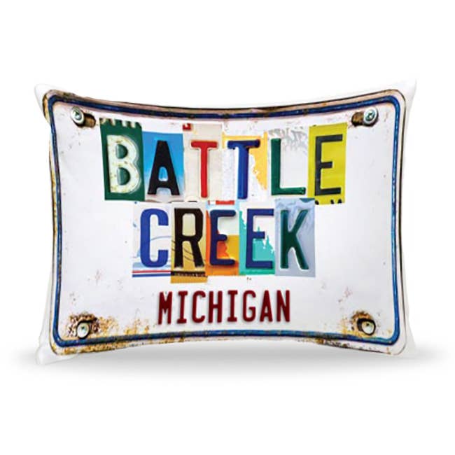 Almofada - (Drop de Nome) Cidade em Cartas de Licença com Estado por atacado de Mariasch Studios