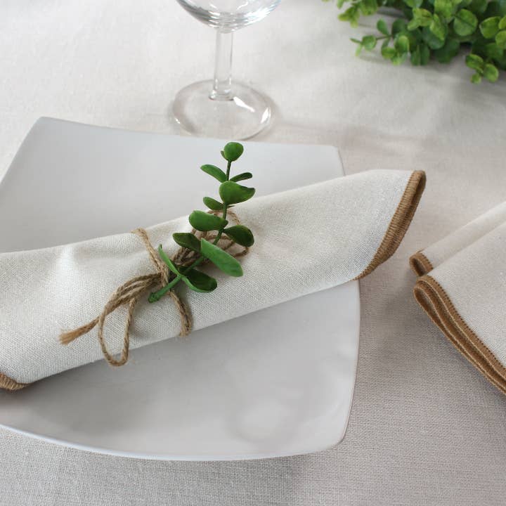DECOSTARS - CmaDECO - Wholesale Dinner & Cloth Napkin - LINA natural napkins (set of 4)3