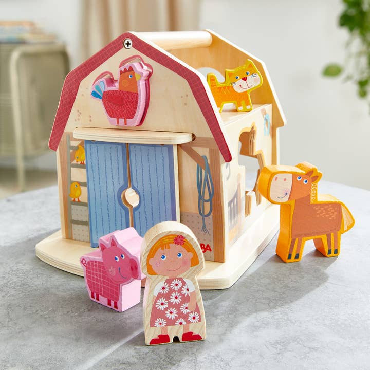 HABA USA - Wholesale Wood Toy - Kids - Farm Sorting Box | Wooden Shape Sorter & Learning Toy