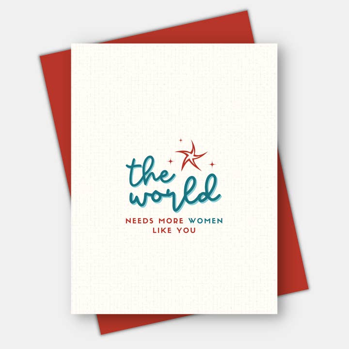 The world needs more women like you, Inspirational Mother's Day Card for wholesale by Age-Friendly Vibes