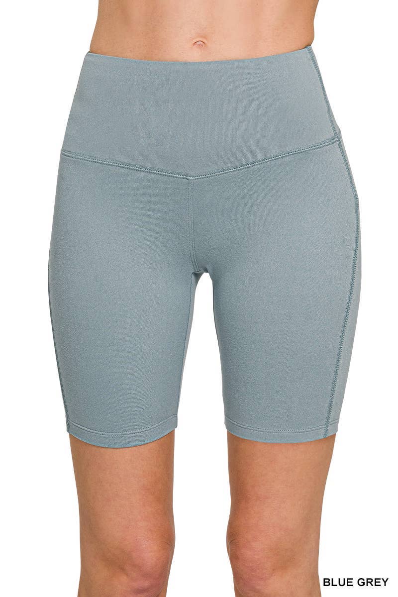 Vanilla Monkey - Wholesale Athletic Shorts - Women's - Brushed Wide Waistband Biker Shorts10