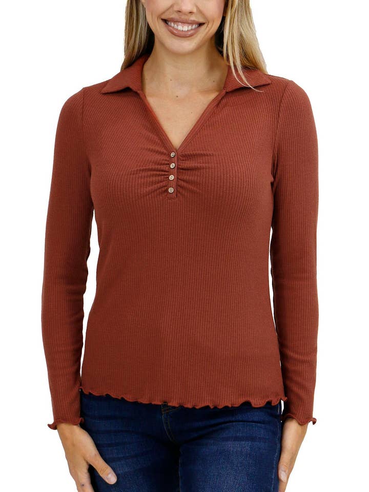 Épices au gingembre Haut côtelé Macy Day en épice de gingembre en vente sur Faire6