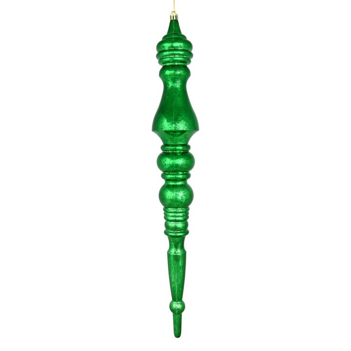 Vickerman 20" Green Mercury Finial, Pack of 2 for wholesale by Vickerman