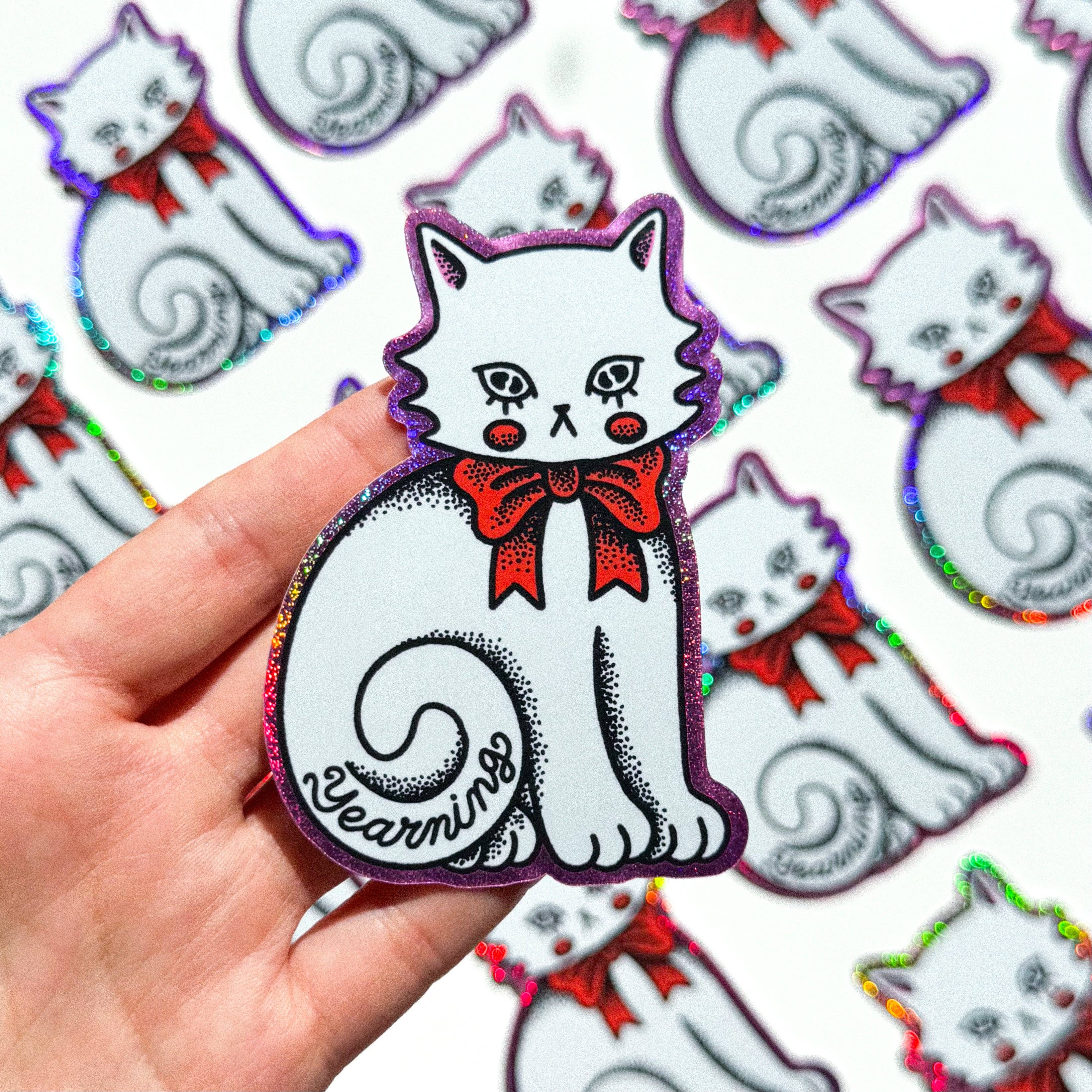 Ren-O-Graphics - Wholesale Sticker - YEARNING KITTY STICKER2
