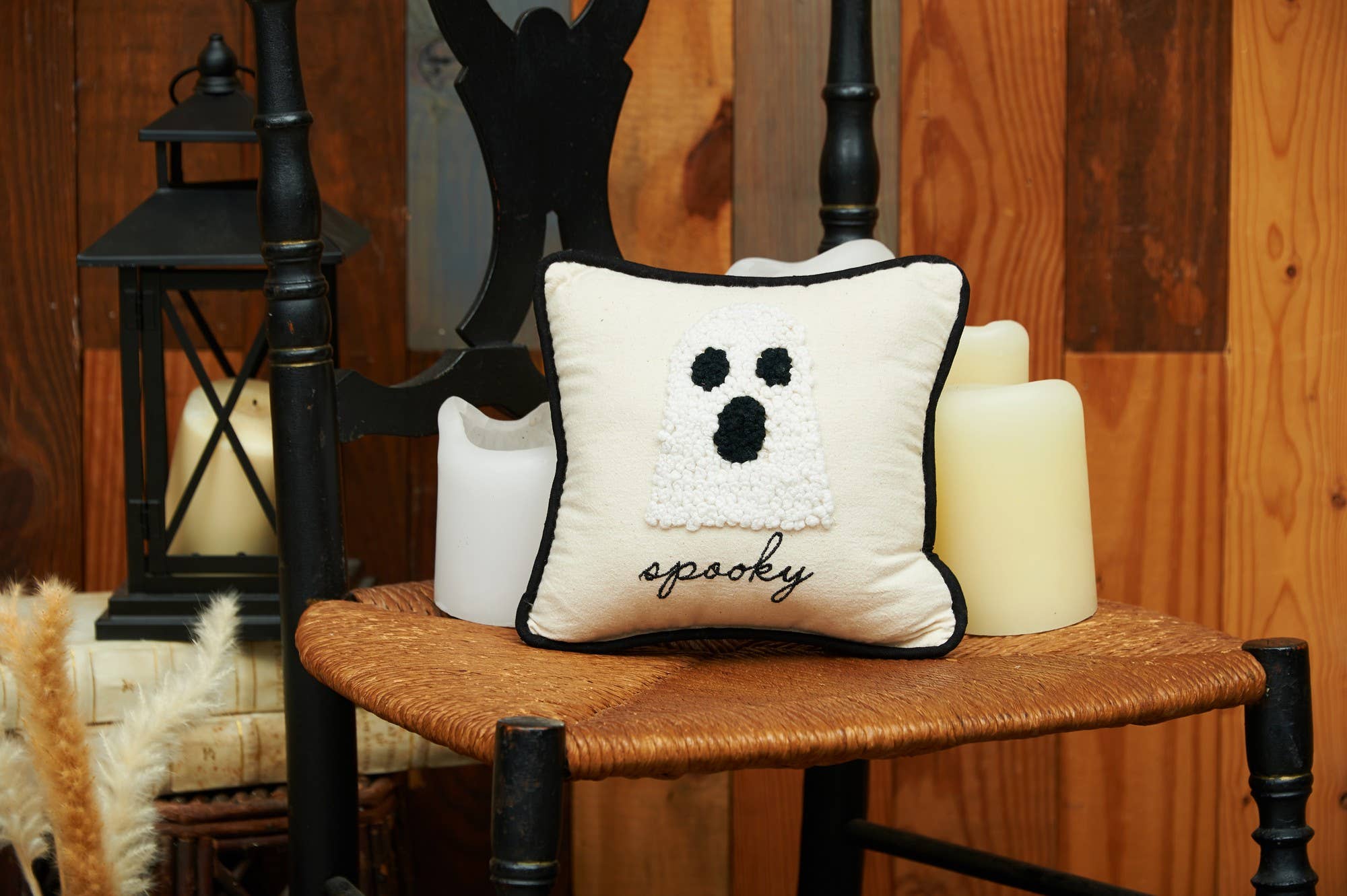 C&F Home - Wholesale Throw/Decorative Pillow - Halloween Spooky Ghost French Knot Mini Throw Pillow1