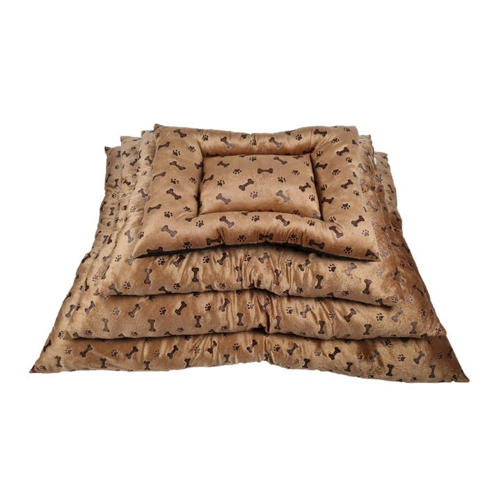 marron Lot de 4 matelas pour chien en microfibre couleur marron en vente sur Faire