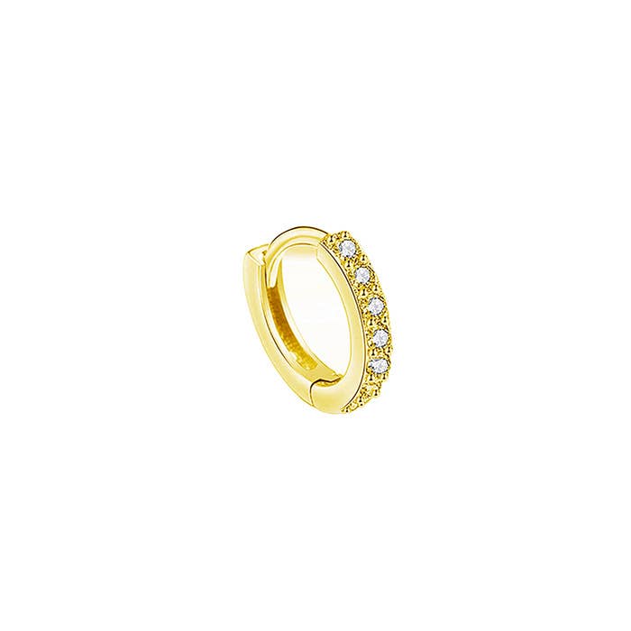 AMORINO SRL - Wholesale Hoop Earrings - DIAMOND CLICKER HOOP EARRING - 26211241101160