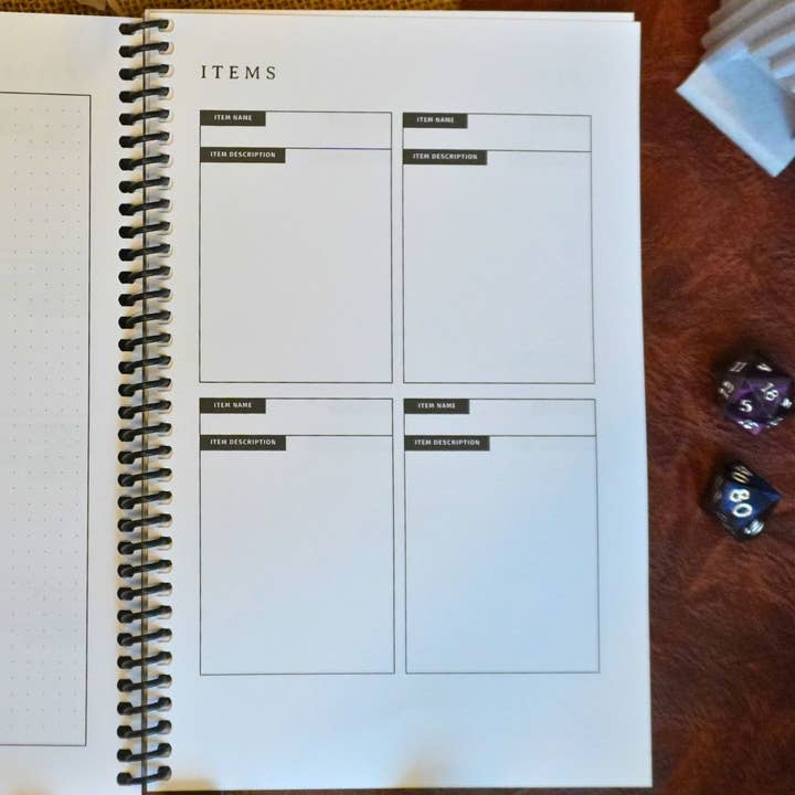 Minva Tabletop Design Co - Wholesale Journal/Diary - Dungeon Codex Shadowdark RPG Character Journal5
