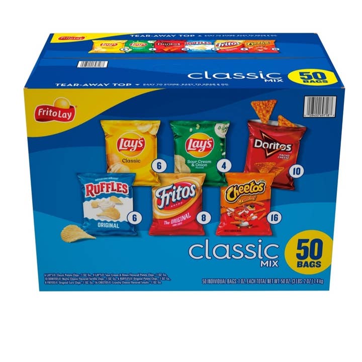 Majestic Wholesale - Wholesale Chips - Frito-Lay Classic Mix Variety Pack Chips, 50CT