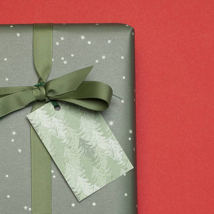 5 Christmas gift tags “Tannen Wald” - green for wholesale by My Pretty Circus