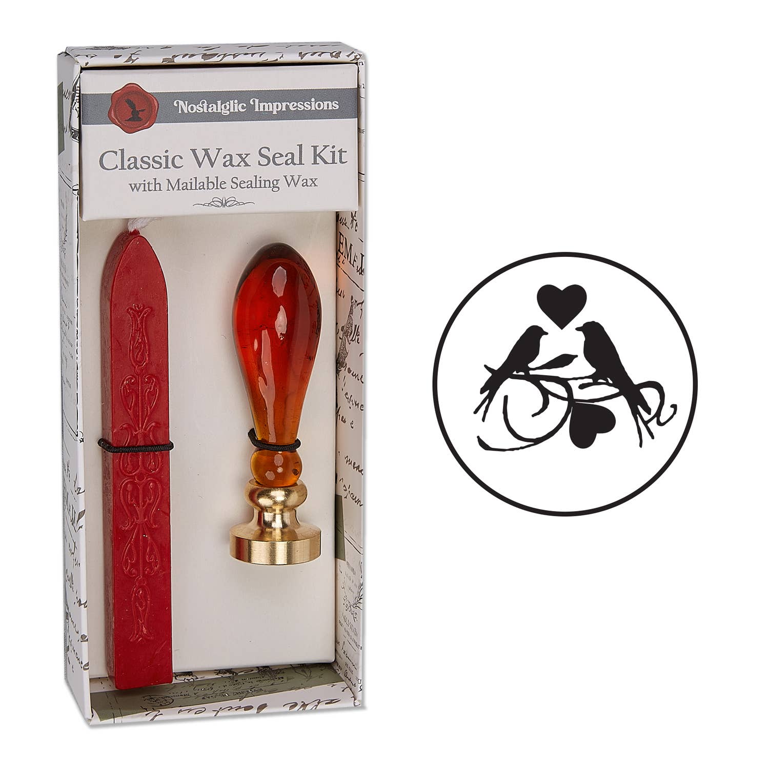 Freund Mayer & Co. - Wholesale Sealing Wax - Murano Glass handle Wax Seal Kits-12 popular symbols5