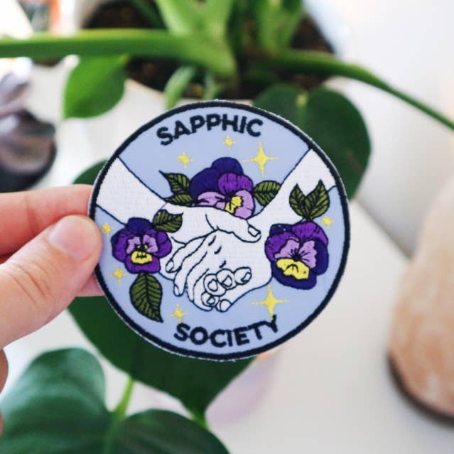 Luck and Lavender Studio - Wholesale Patch - Sapphic Society Iron-On Patch1