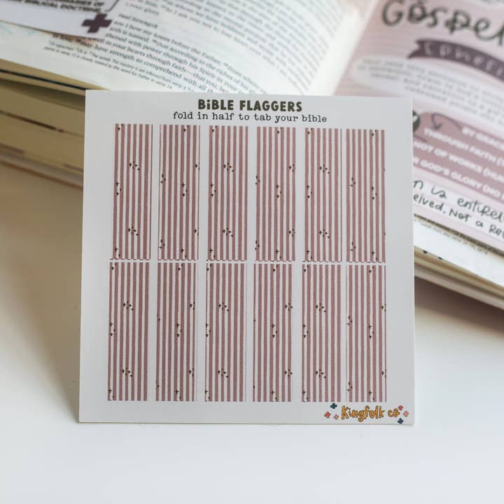 Brown Stripe Solas Bible Flaggers for wholesale by Kingfolk Co