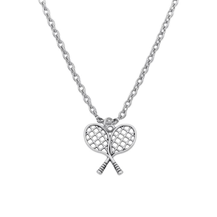 Tennis Necklace - Double Rackets for wholesale by Sportybella