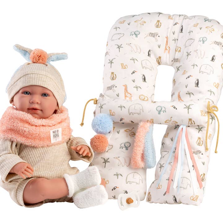 Llorens - Wholesale Doll - Kids - 16.5" Articulated Newborn Doll Blair with Activity Cushion2