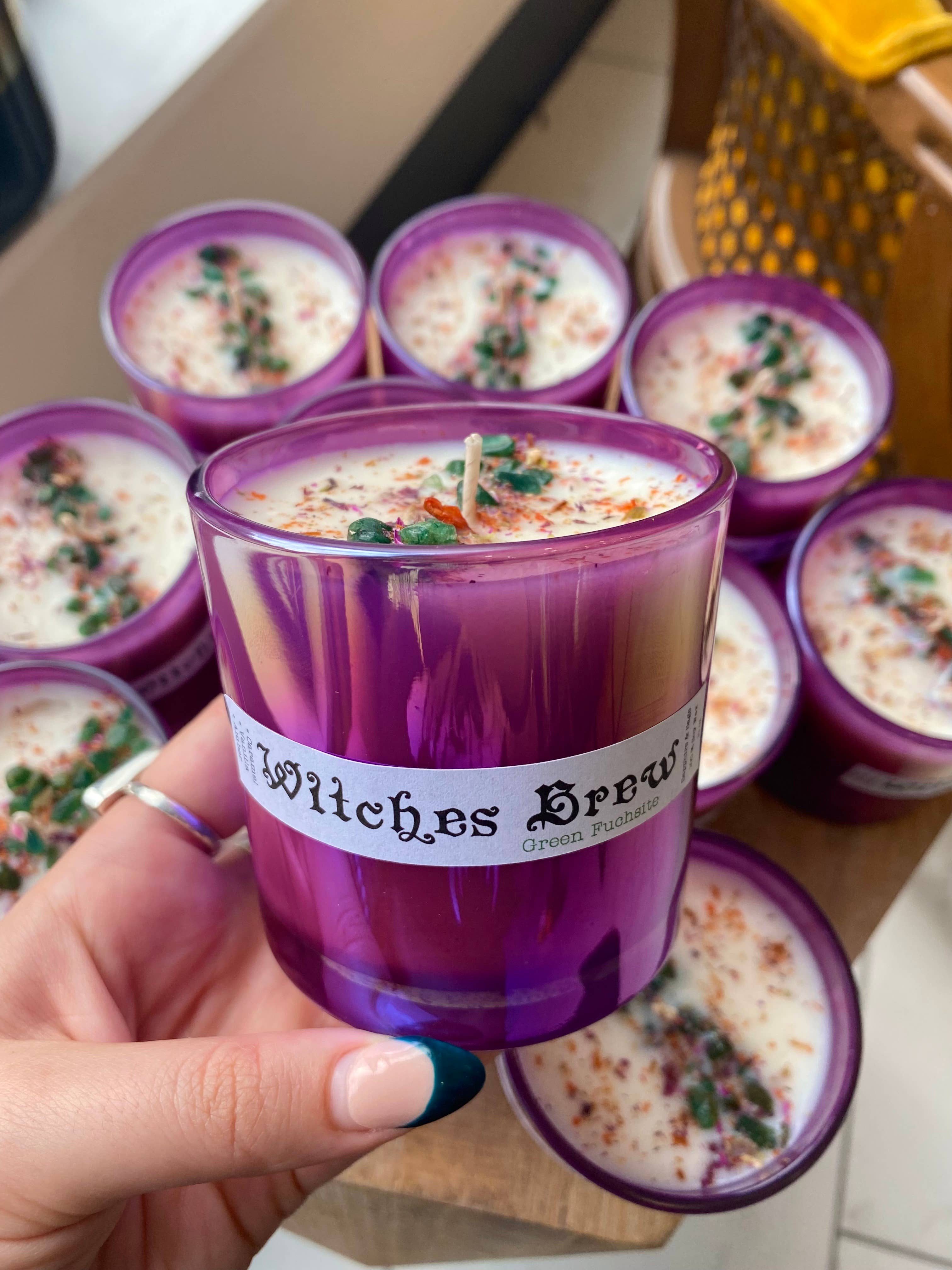 Sapphire & Sage - Vendita all'ingrosso Candela in vasetto - Candela di cristallo Witches Brew