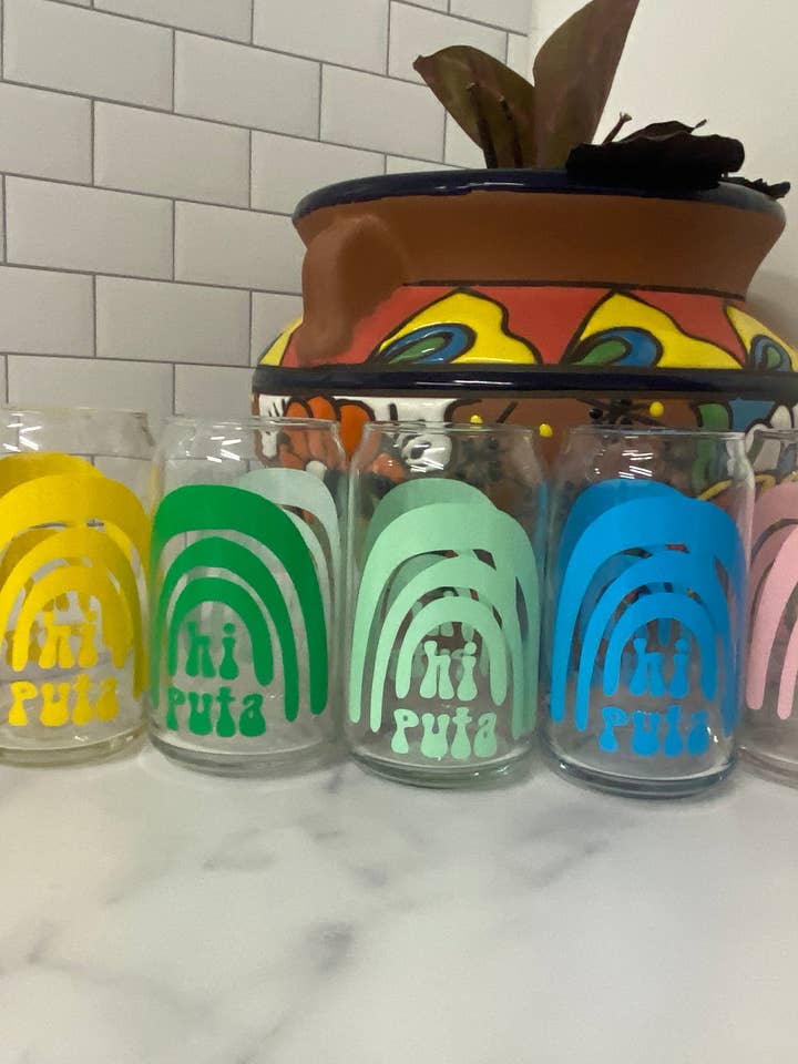 Hi Puta Rainbow Bierblikje Glas voor wholesale door Very That