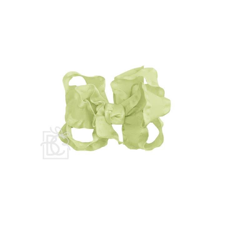 Beyond Creations, LLC - Wholesale Hair Bow - Kids - DOUBLE RUFFLE BOW ON CLIP100