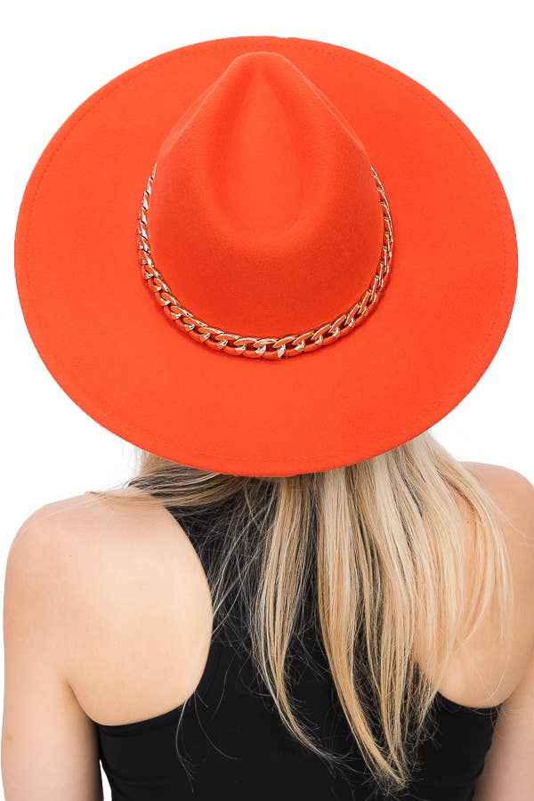 Cap Zone – Fedora - Mulher por atacado – Chapéu Monocromático Revelado Corrente Cubana Larga Feltro Chapéu13