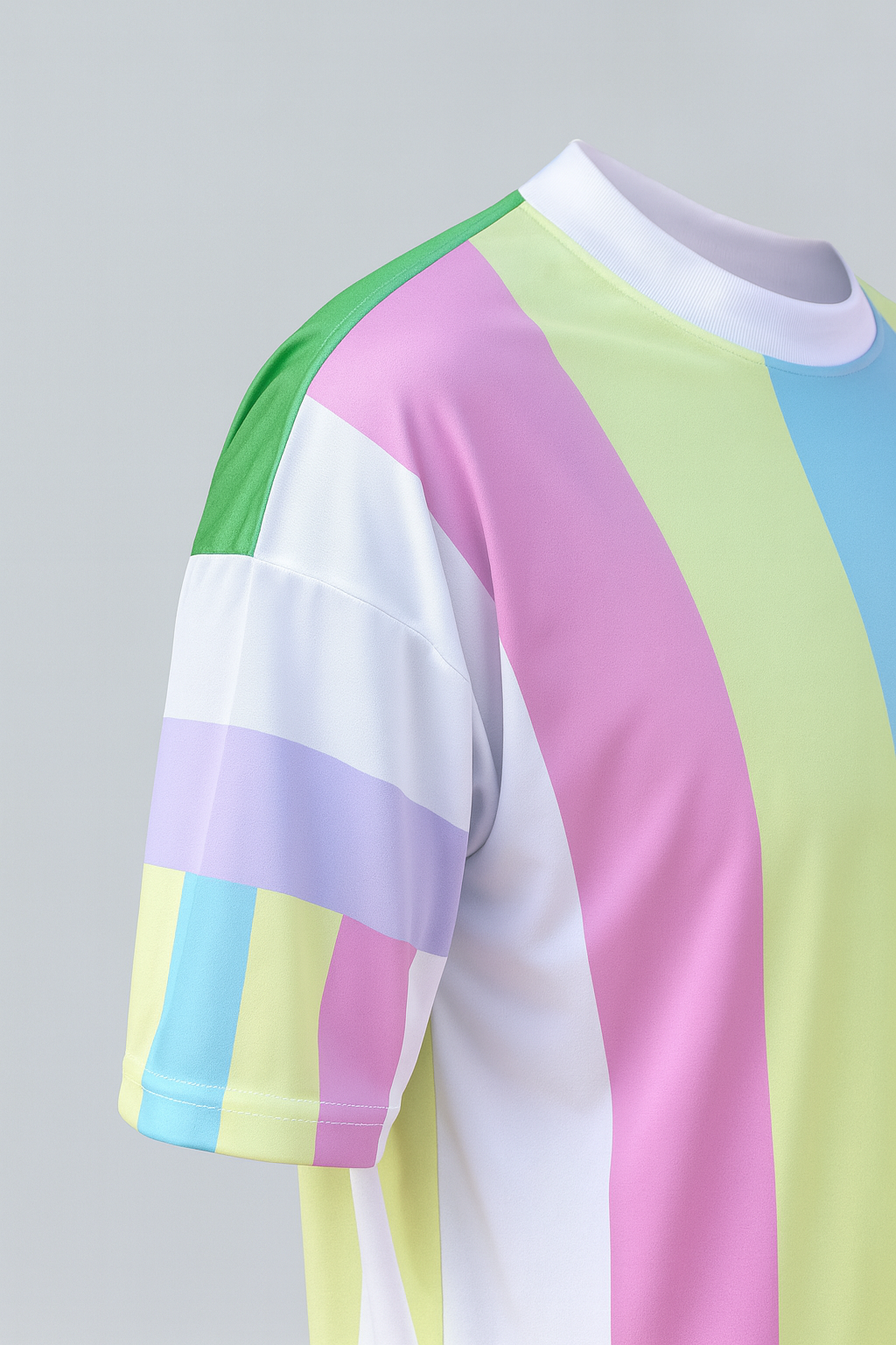 Factory Blanks – wholesale T-shirt – men's – SUNSET RETRO STRIPE BOXY JERSEY – NEW STYLE STREETWEAR
6