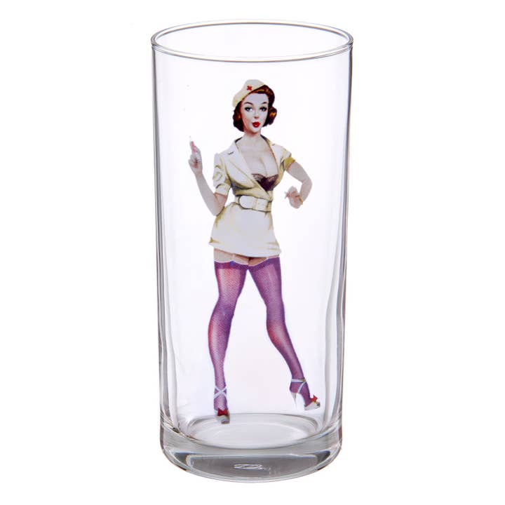 STP - Wholesale Drinking Glass/Cup - Pin-up Girls Drinking Glasses Set of 6 - 11.5 fl oz (330ml)