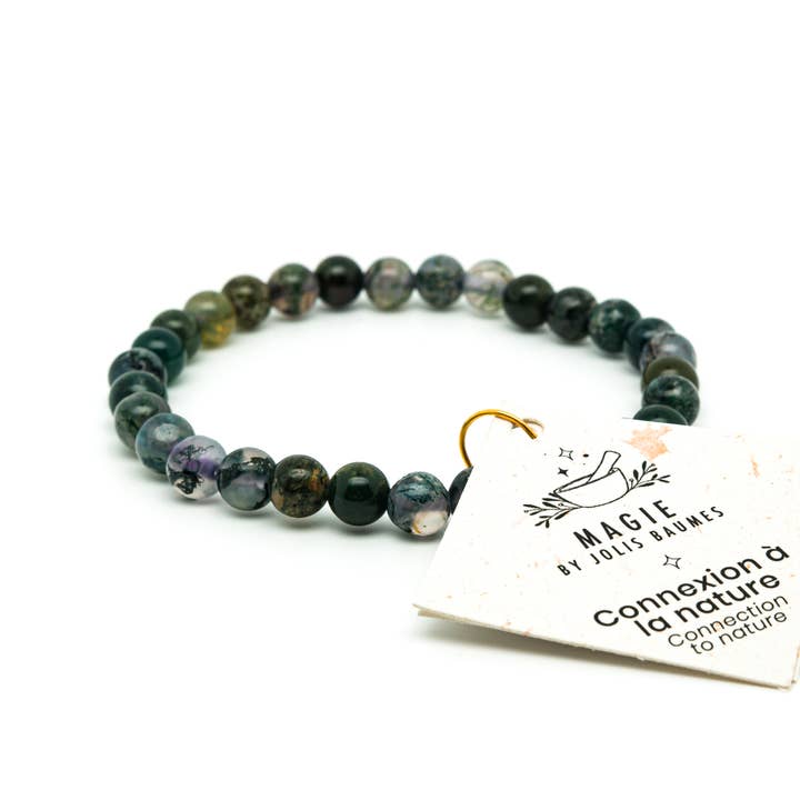 Nature Connection Armband – Moosachat für den Großhandel von Jolis Baumes