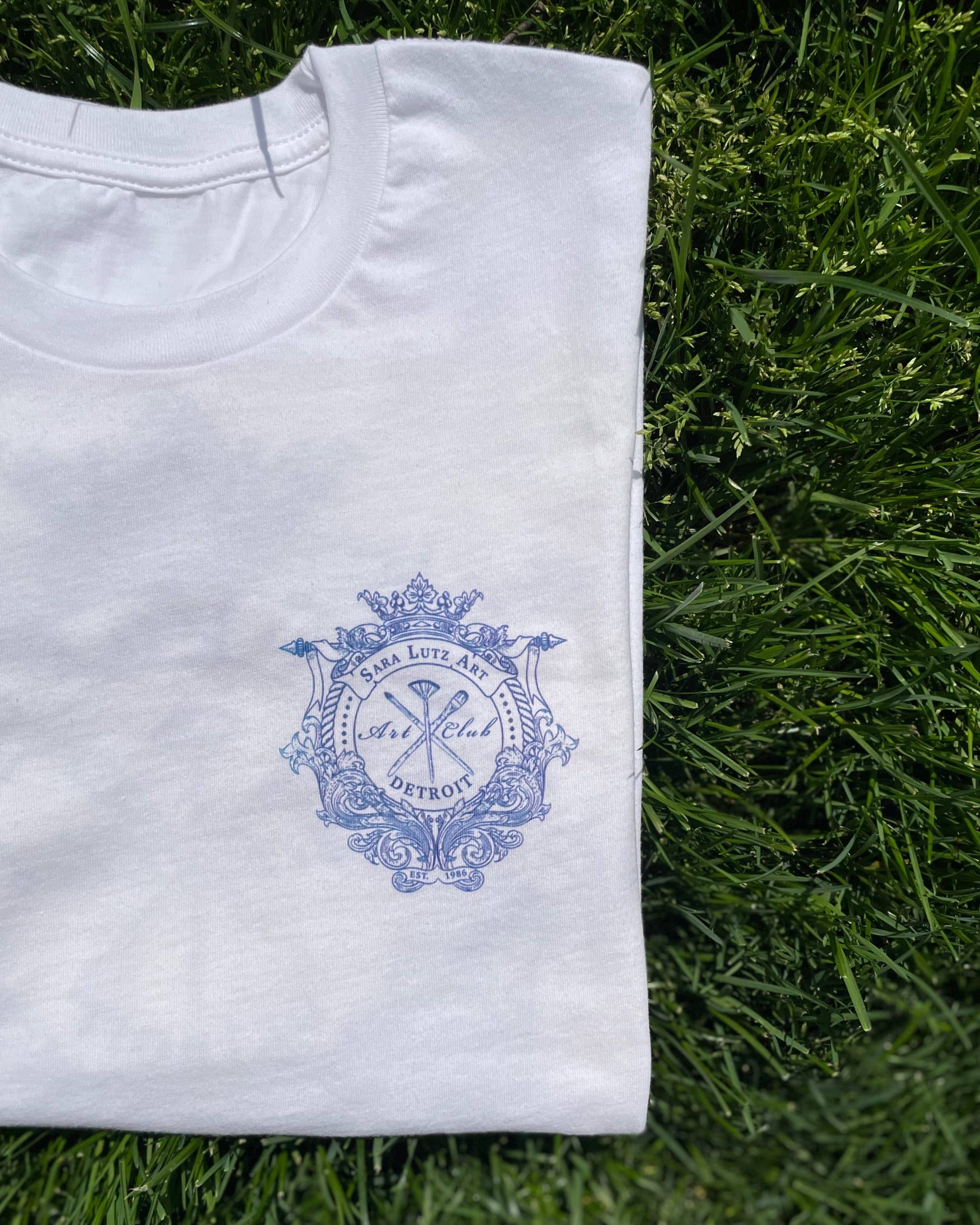 Sara Lutz Art - Wholesale Screen Printed T-Shirt - Unisex - Art Club Crest Long Sleeve Tee2