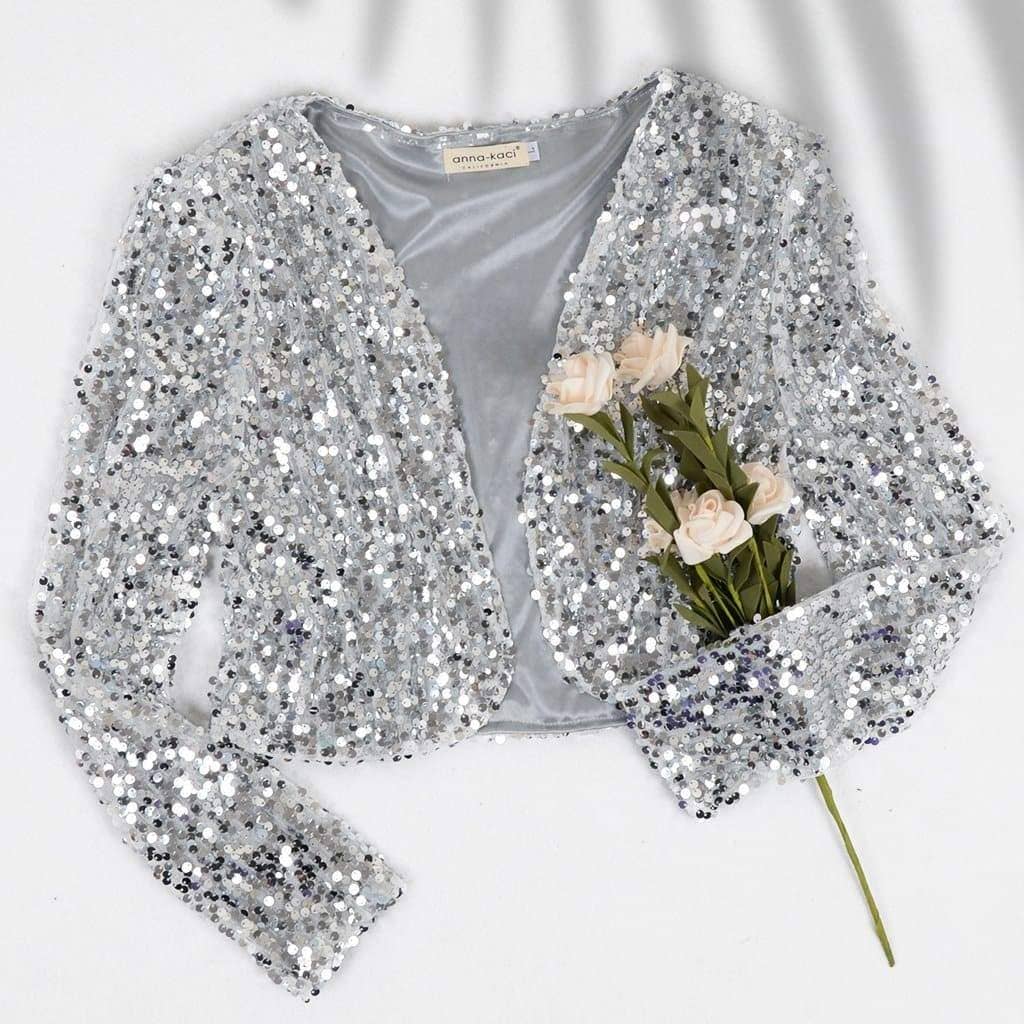 Anna Kaci Wholesale - Wholesale Jacket - Women's - Plus Size Sequin Bolero22