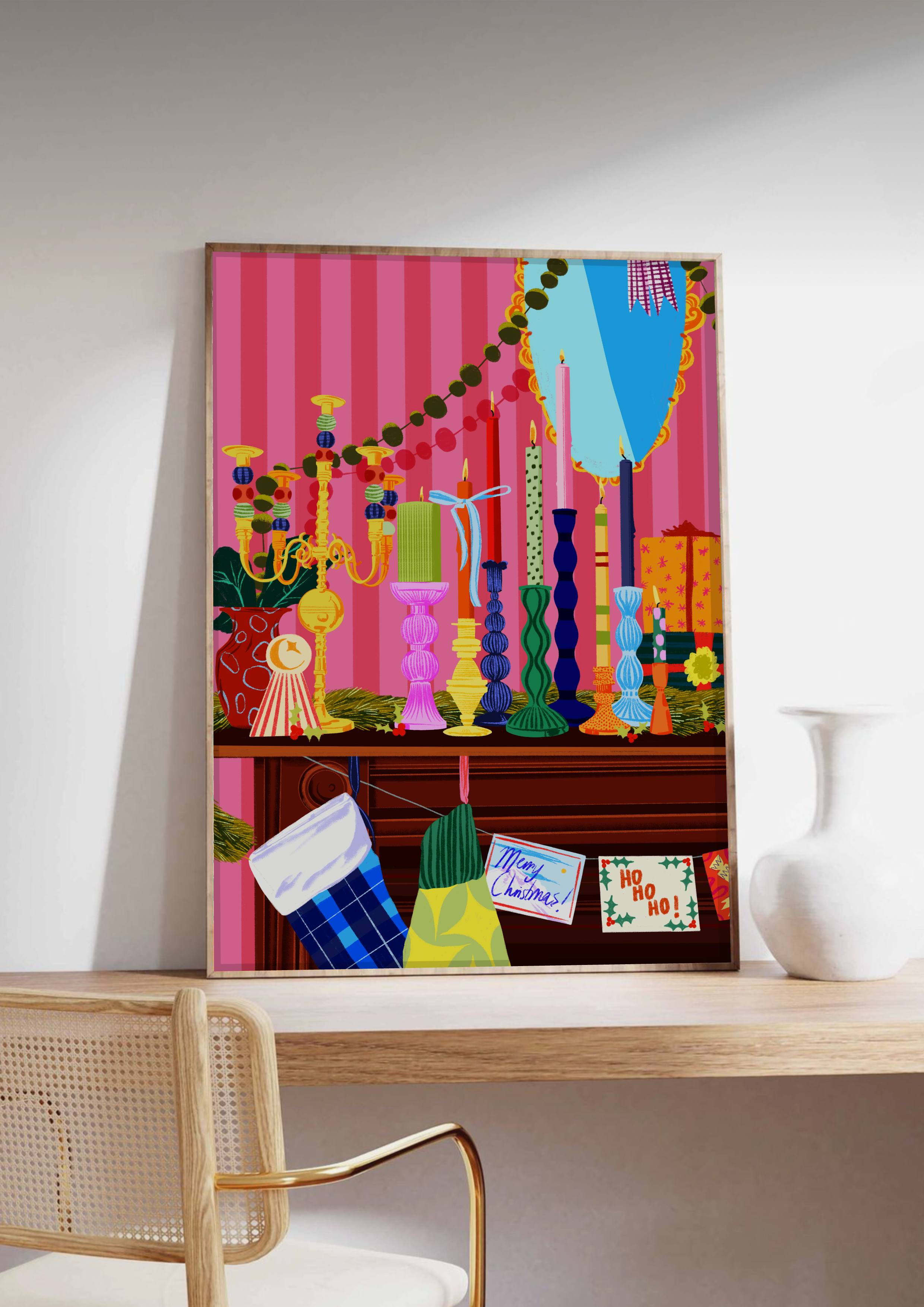 Emily Palmer Illustration - Wholesale Art Print - Festive Illustrated Wall Art Print - Maximalist Decor1