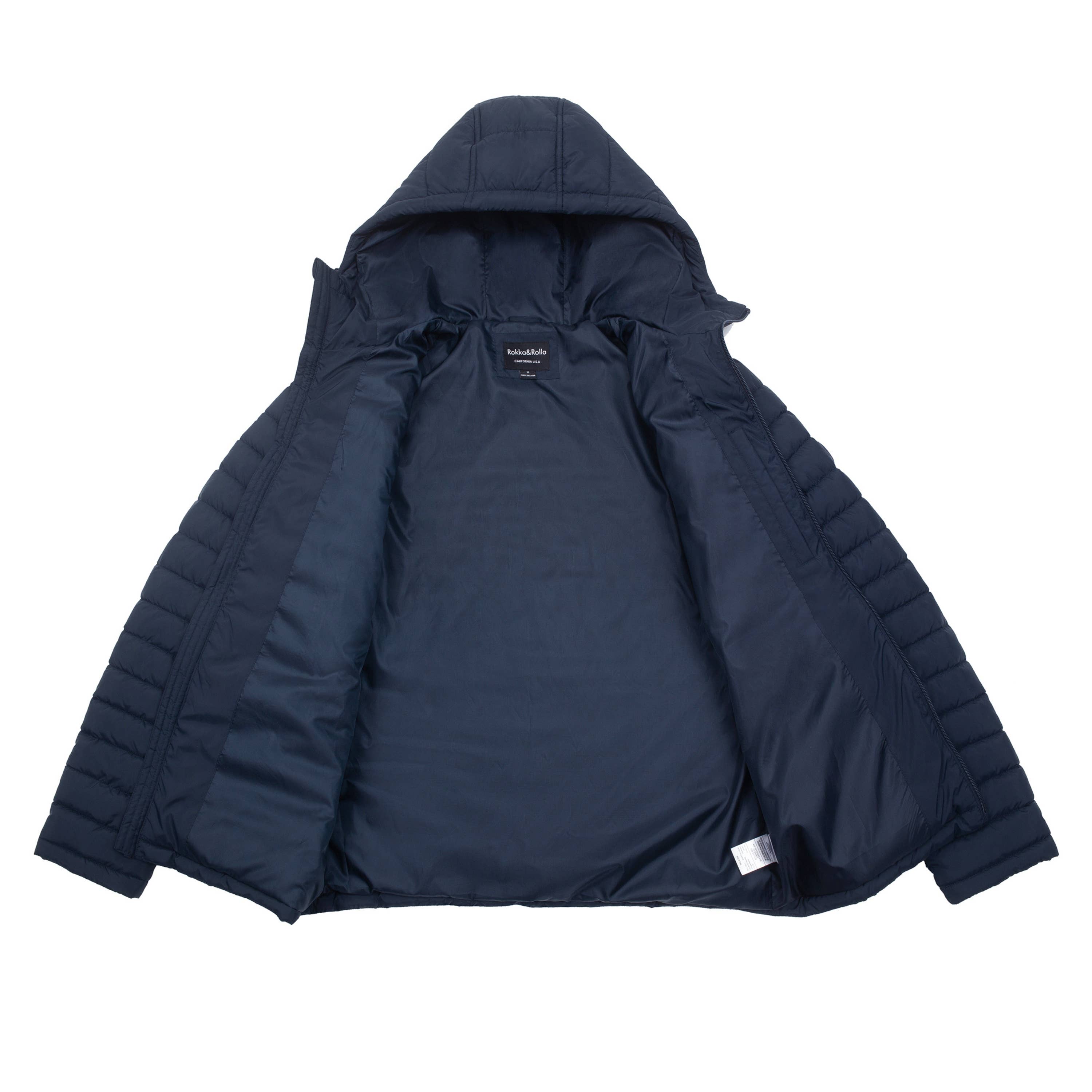 Rokka & Rolla - Wholesale Puffer Jacket - Men's - Men's Midweight Puffer Jacket Hooded Coat19