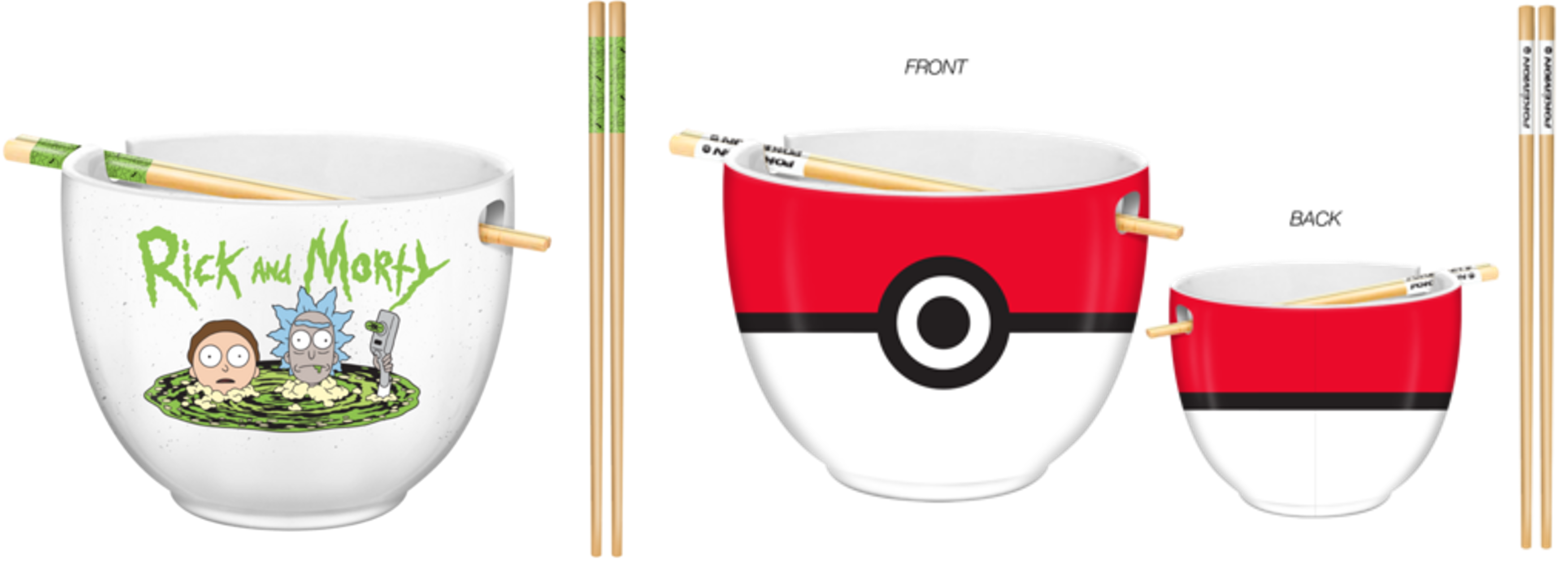 Silver Buffalo - Wholesale Bowl - 16pc Ramen Bowl w/ Chopsticks Assortment (8 each)0