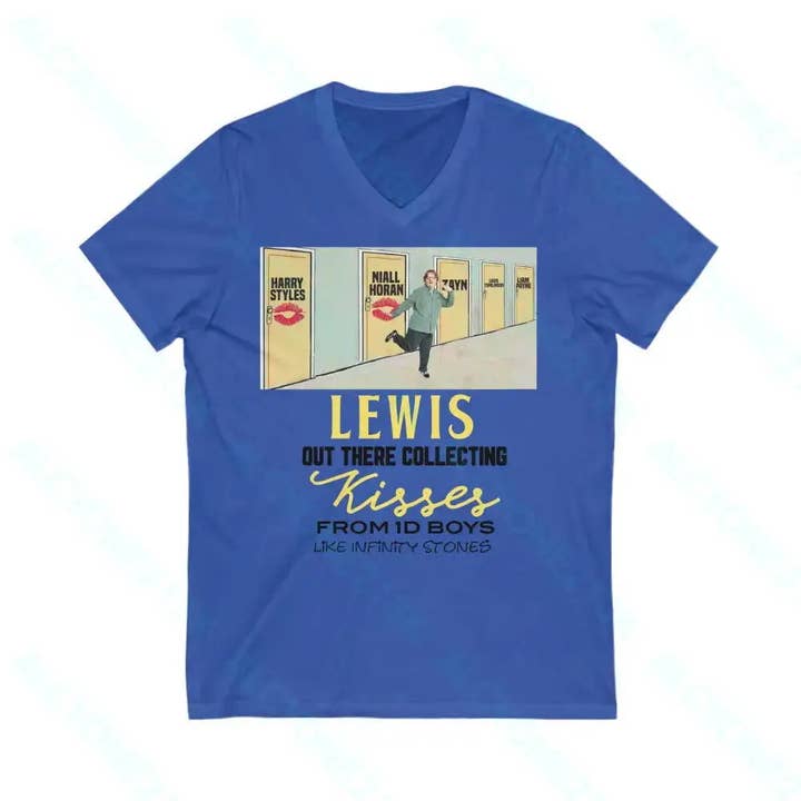 Lewis Capaldi Unisex Jersey Short Sleeve V-Neck Tee for wholesale by Alcyone213k
