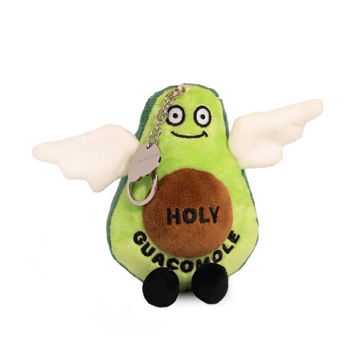Guacamole Avocado Plush Bag Charm Keychain Gift for wholesale by Punchkins