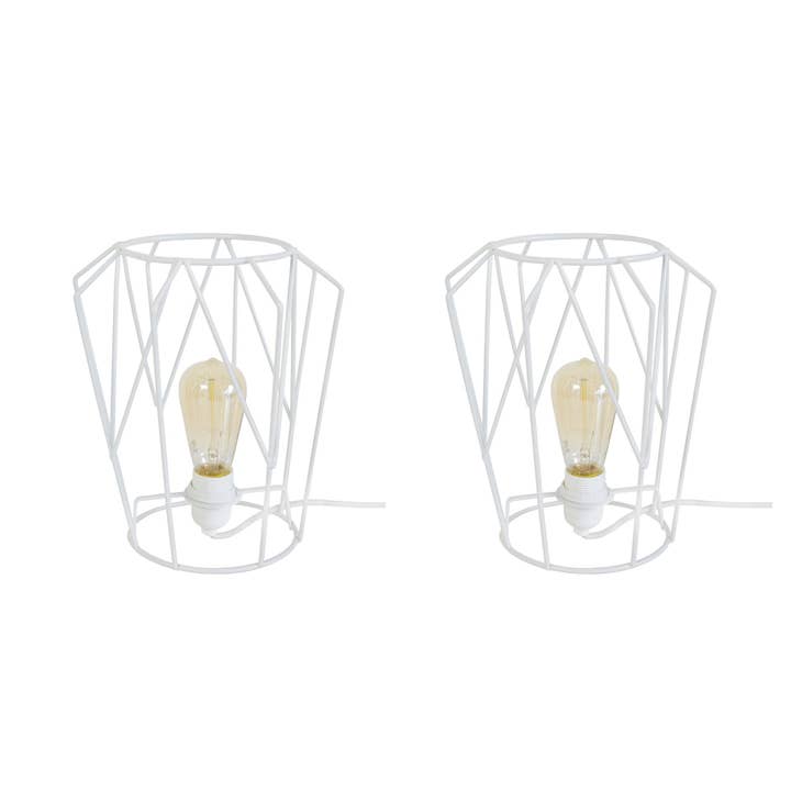 OLYMPIA-LT2 - Geometrisk hvid metal sengelampe for engroshandel hos Tosel Shop