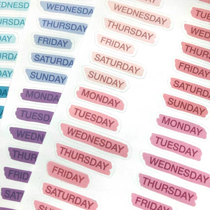 The Grey Palette – wholesale Klistermärke – Gul veckodagar klisterblad4