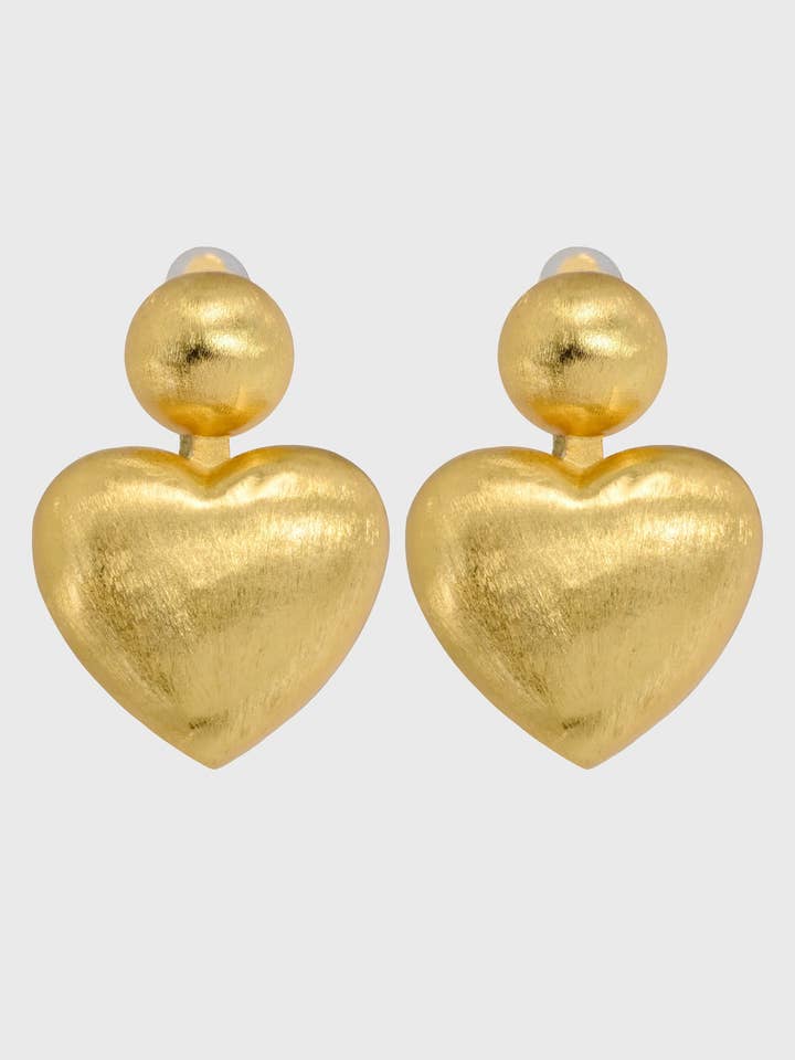 Rubacuori - Vergulde statement hartoorclips voor wholesale door Filippa Firenze