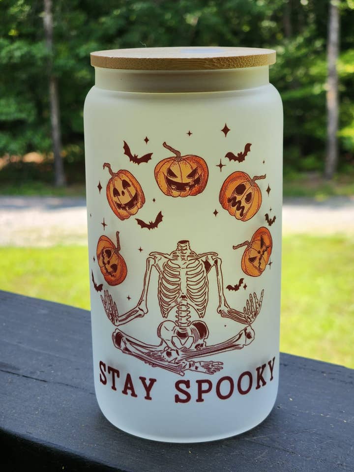 Stay Spooky Glass Tumbler for wholesale by Taylored Decor