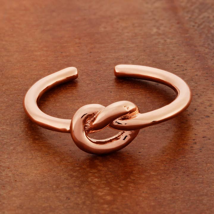 West Coast Jewelry - Wholesale Band/Stacked Ring - Love Knot Open Cuff Stainless Steel Ring2