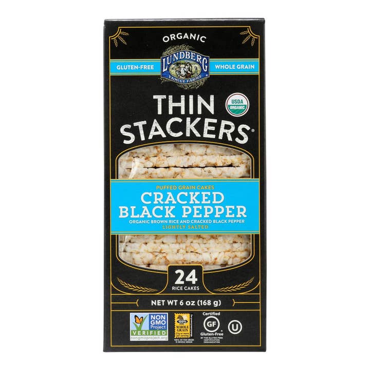 Everyday Supply Co - Wholesale Crackers - Lundberg Black Pepper Rice Cakes, 6-Pack, 6 Oz Each