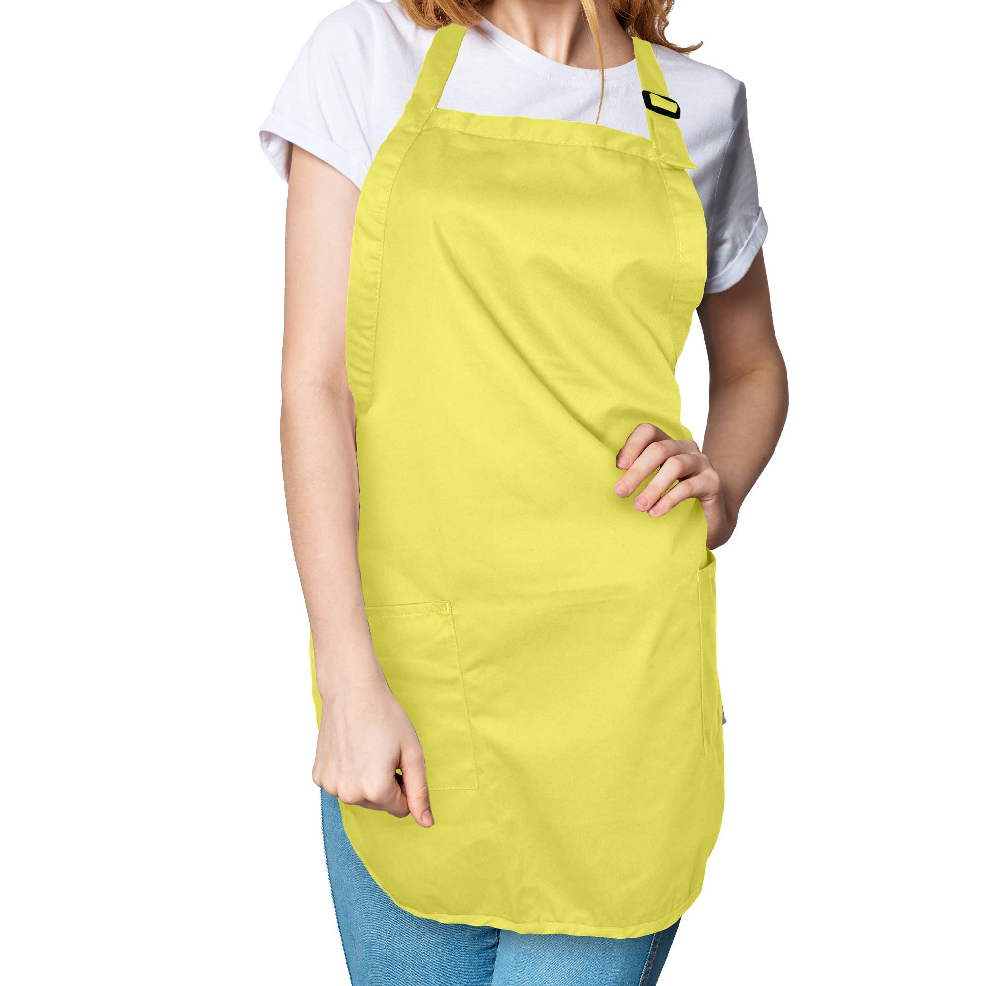 Dalix - Venta al por mayor Delantales - Delantal DALIX Restaurante Home Spun Spun Poli Algodón 2 Bolsillos17