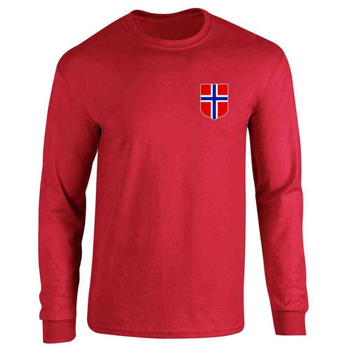 Pop Threads – Engroshandel T-shirt – til mænd – Norge Fodbold Retro Landsholdstrøje Norsk Langærmet