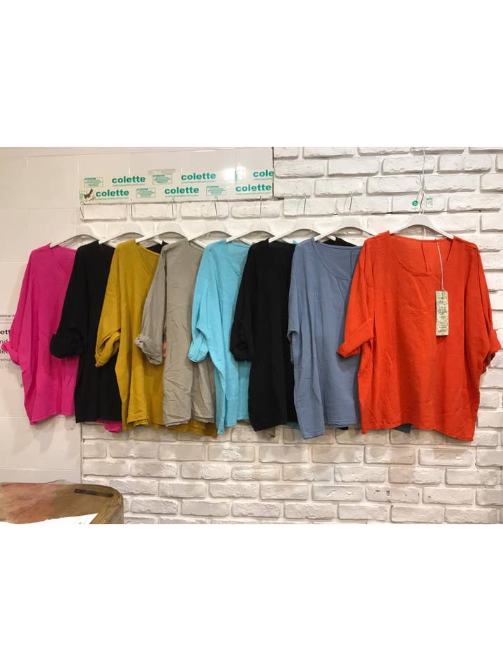 la maison des fibres naturelles – wholesale T-shirt – women's – t-shirts 1101 + SIZE60%cotton 40%linen6