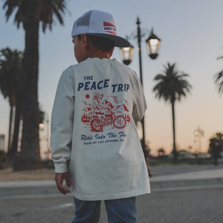 Little Rad Things - Wholesale Screen Printed T-Shirt - Kids - Kids Clothing The Peace Trip Long Sleeve Tee