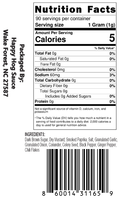 Happy Hog Sauce Co. - Wholesale Rub - Carolina Gold Dust!1