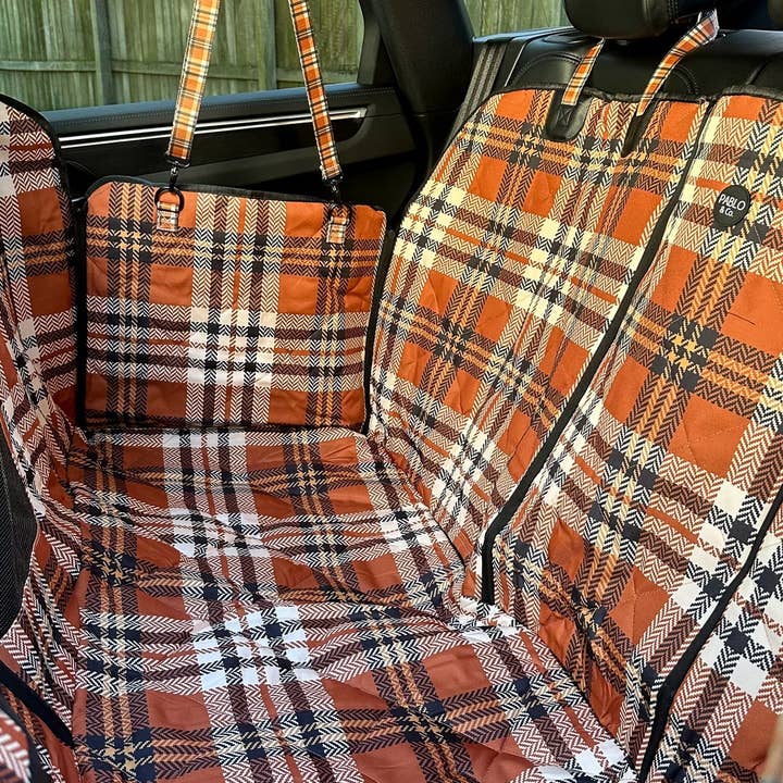 Pablo & Co. Boutique - Wholesale Car Seat Cover - Kids & Baby - Vintage Plaid: Deluxe Hammock Car Seat Cover