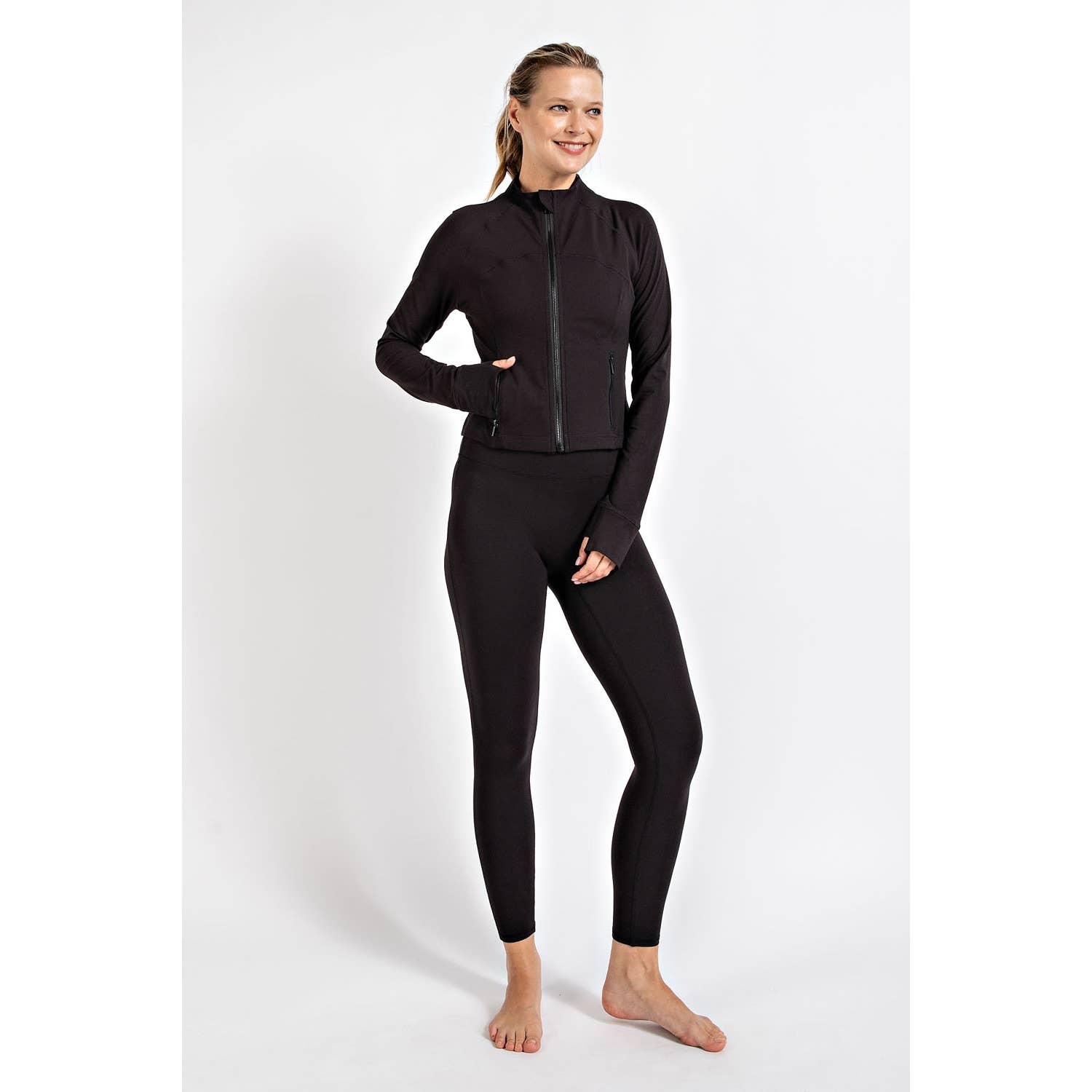 Rae Mode - Wholesale Athletic Jacket - Women's - BUTTER LONG SLEEVE CROP DEFINE JACKET51