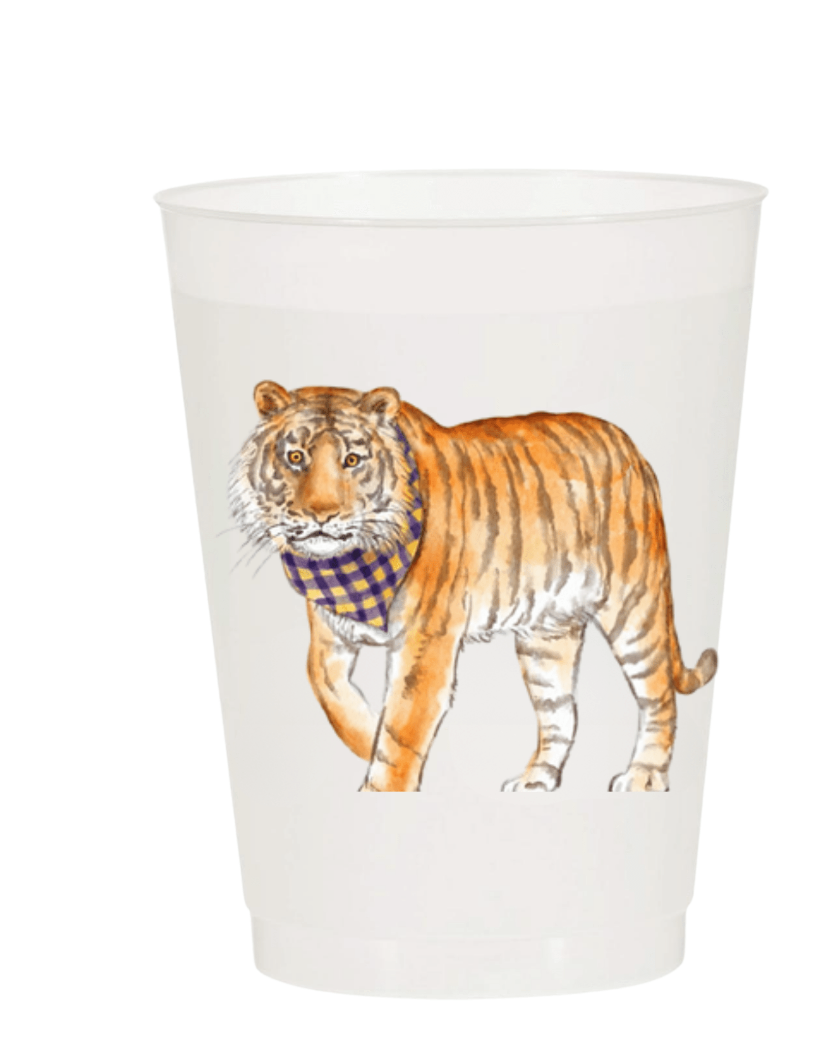 Front Porch Elegance - Wholesale Disposable Cup - Louisiana Tiger Frosted 16 oz Cup Set0