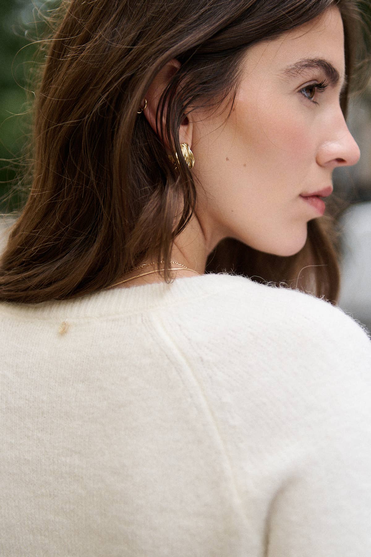 Nathael Paris - Vente Pull en maille – femme - Pull en alpaga et laine manches longues légèrement ballon8